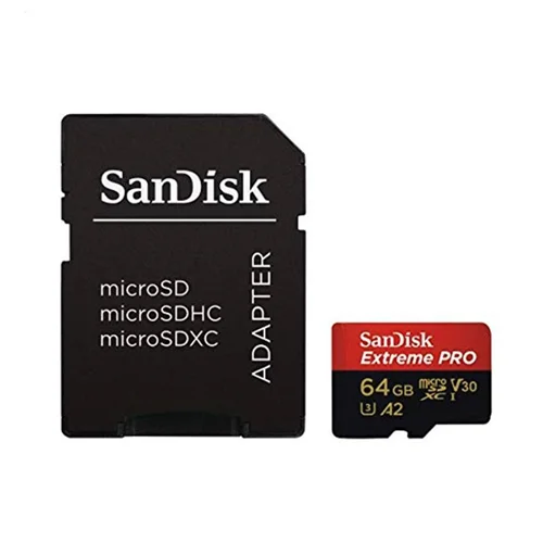 کارت حافظه سندیسک 64 گیگابایتMicro SD sandisk 64G با آداپتور